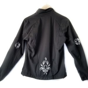 Athleta Athletic Black S Logo Back and Sleeves